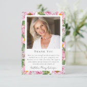 Foto Beileid Beerdigung Gedenkstein Dankeschön Kar Dankeskarte (Stehend Vorderseite)