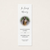 Foto Beileid Beerdigung Memorial Gedicht Lesezeich (Vorderseite)