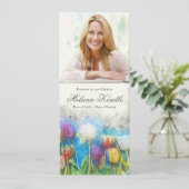 Foto Beileid Blumenbeerdigung Dankeschön Karte (Stehend Vorderseite)