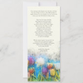 Foto Beileid Blumenbeerdigung Dankeschön Karte (Rückseite)