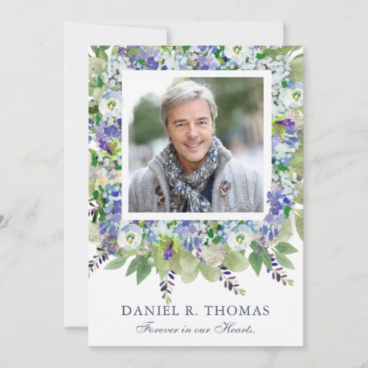 Foto Beileid Blumenbeerdigung Dankeschön Karten (Vorderseite)