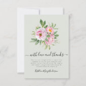 Foto Beileid Blumenbeerdigung Dankeskarte (Vorderseite)