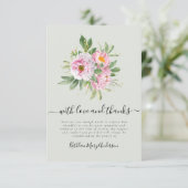 Foto Beileid Blumenbeerdigung Dankeskarte (Stehend Vorderseite)