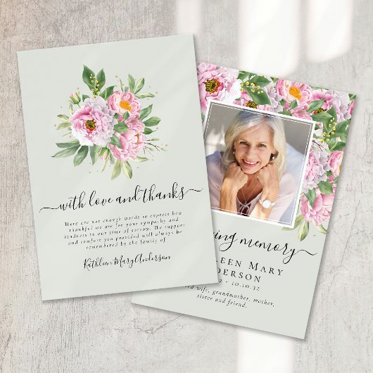 Foto Beileid Blumenbeerdigung Dankeskarte