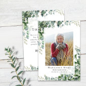 Foto Beileid Eukalyptus Beerdigung Dankeskarte