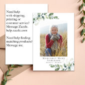 Foto Beileid Eukalyptus Beerdigung Dankeskarte