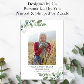 Foto Beileid Eukalyptus Beerdigung Dankeskarte