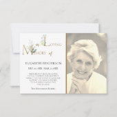 FOTO Beileid Flat Dankeschön Karte (Vorderseite)