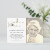 FOTO Beileid Flat Dankeschön Karte (Stehend Vorderseite)