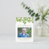 Foto-Beileid-Gedenkgebet Telefonnummerkarte (Stehend Vorderseite)