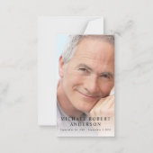 Foto-Beileid-Gedenkkarte Mitteilungskarte (Vorderseite)