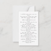 Foto-Beileid-Gedenkkarte Mitteilungskarte (Rückseite)