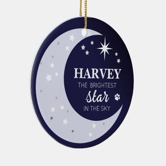 Foto Beileid Keepake Pet Memorial Star Keramik Ornament (Rechts)