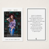 Foto Beileid Prachtkarte (Vorne & Hinten)