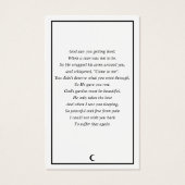 Foto Beileid Prachtkarte (Rückseite)