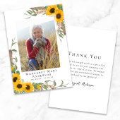 Foto Beileid Sonnenblumen Beerdigung Dankeskarte