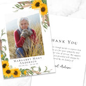Foto Beileid Sonnenblumen Beerdigung Dankeskarte