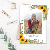 Foto Beileid Sonnenblumen Beerdigung Dankeskarte