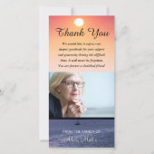 Foto-Beileids-Denkmal danken Ihnen Dankeskarte (Vorderseite)