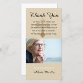 Foto-Beileids-Denkmal danken Ihnen religiöses Dankeskarte (Vorne/Hinten)