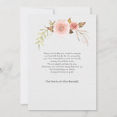 Foto-Beileids-RoseWatercolorWreath danken Ihnen Dankeskarte (Rückseite)