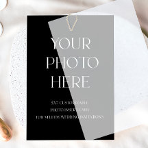 Foto Beipackkarte für Vellum Hochzeitseinladungen