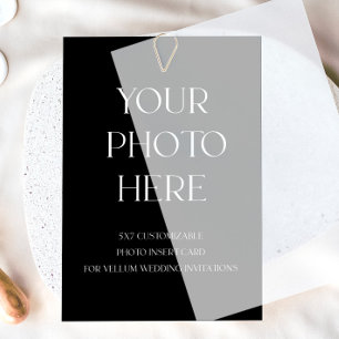 Foto Beipackkarte für Vellum Hochzeitseinladungen Einladung