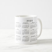 Foto benutzerdefiniert 2025-Kalender hinzufügen Kaffeetasse (VorderseiteRechts)