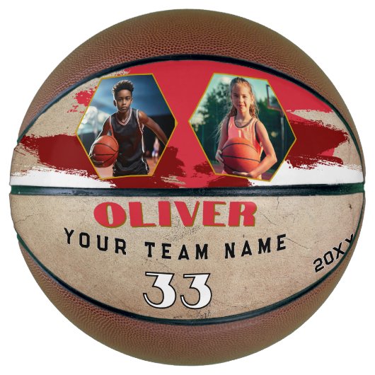 Foto "Benutzerdefinierter Name des Spielers" Team Basketball (Vorderseite)