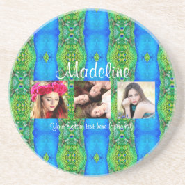 Foto benutzerdefiniertes Textvorlagenpflegelmotiv Getränkeuntersetzer