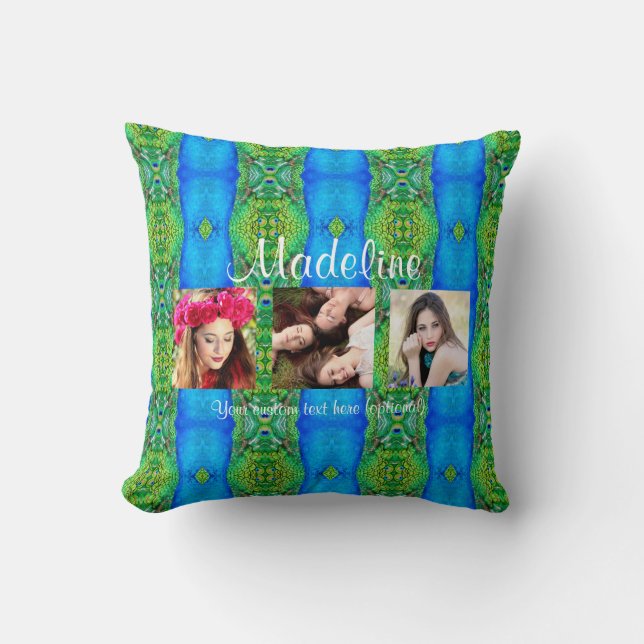 Foto benutzerdefiniertes Textvorlagenpflegelmotiv  Kissen (Vorderseite)