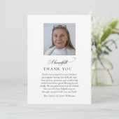 Foto Bereavement Beerdigung Danke Einladung (Stehend Vorderseite)