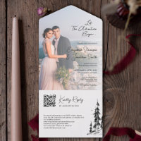 Foto Bergwald moderne QR Code UAWG Hochzeit
