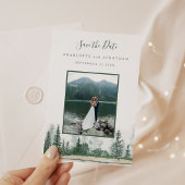 Foto Bergwald Rustikale Hochzeit Save The Date
