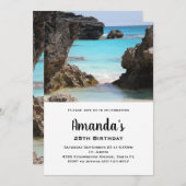 Foto Bermuda Coast & Tropical Sea Geburtstag Einladung (Vorne/Hinten)