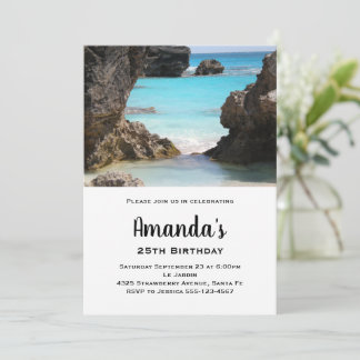 Foto Bermuda Coast & Tropical Sea Geburtstag Einladung
