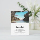 Foto Bermuda Coast & Tropical Sea Geburtstag Einladungspostkarte (Stehend Vorderseite)