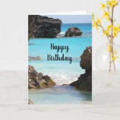 Foto Bermuda Coast & Tropical Sea Geburtstag Karte (Gelbe Blume)