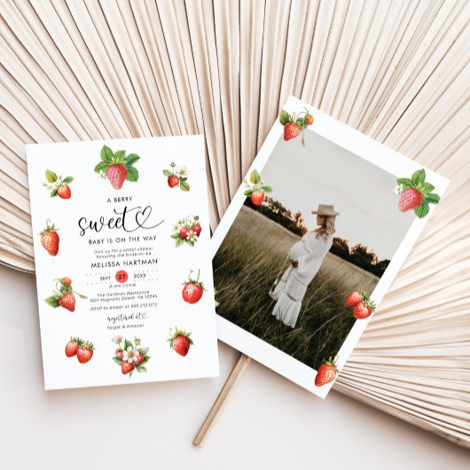Foto Berry Sweet Baby Dusche Einladung
