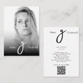 *~* Foto Beruflich Einfache AP31 QR Minimal Visitenkarte (Vorne/Hinten)