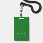 Foto| Berufliches Logo| Grün Ausweis (Rückseite mit Lanyard)