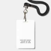 Foto| Berufliches Logo| Leichtgrau Ausweis (Rückseite mit Lanyard)