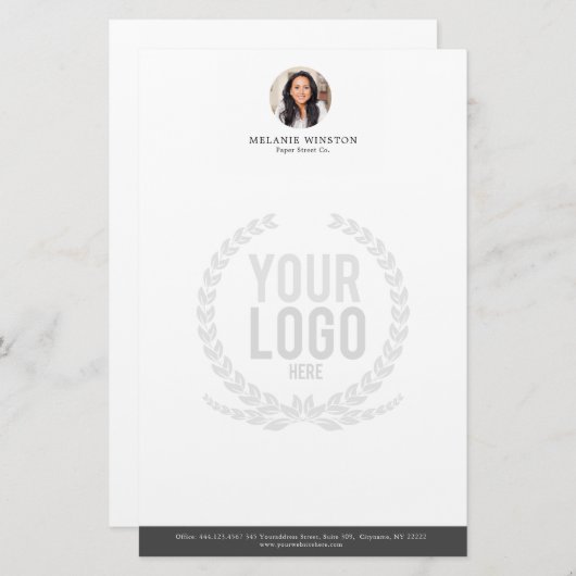 Foto | Berufliches Logo Personalisiert Briefpapier (Vorne/Hinten)