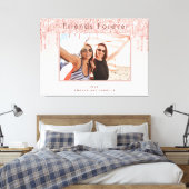 Foto Best Friends Forever Rosa Rosa Glitzer Leinwanddruck (Insitu (Schlafzimmer))