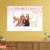 Foto Best Friends Forever Rosa Rosa Glitzer Leinwanddruck (Insitu (Wohnzimmer))