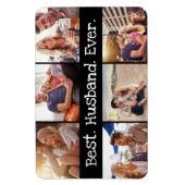 Foto Best Husband Ever Fun Personalisiert Black Magnet (Vertikal)