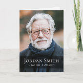 Foto-Bestattungsbelag danke gefaltet Karte (Vorderseite)