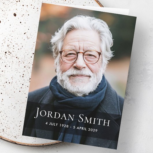 Foto-Bestattungsbelag danke gefaltet Karte