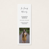 Foto-Bestattungskarte für Gedicht-Lesezeichen (Vorderseite)