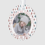 Foto Beste Großeltern Bäume Pastel Keepake Ornament (Vorderseite)